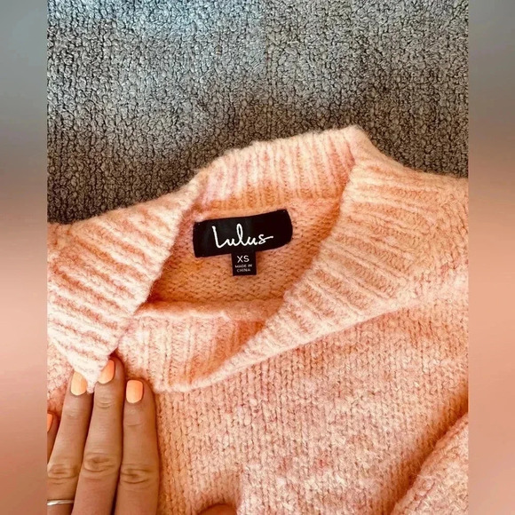 Positively Cozy Coral Pink Oversized Tunic Sweater - Picture 7 of 10